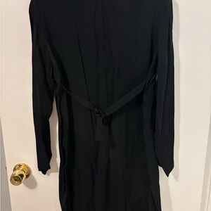 Vintage Motherhood Maternity Chic Black Long Sleeve Dress